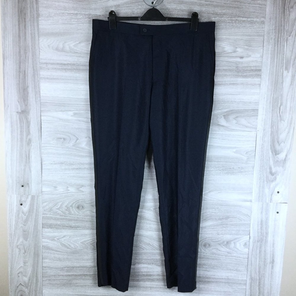 SAVILE ROW CO Navy Slim Fit Suit Pants